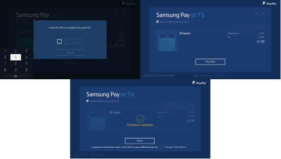 Samsung Pay登陆三星电视